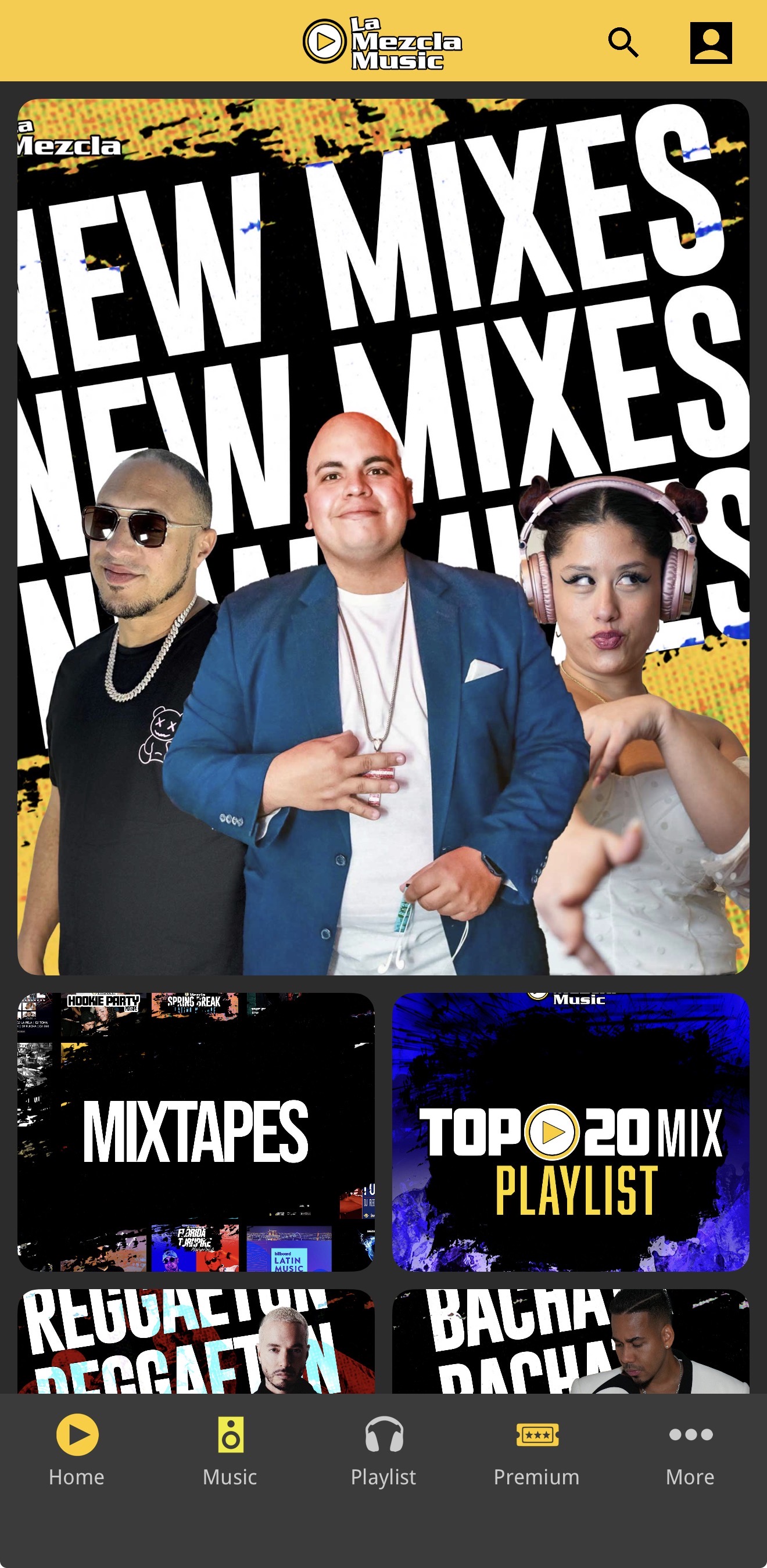 LaMezcla Music DJ mixes screen